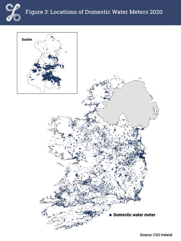 Figure 3 Location of Domestic Water Meters 2020