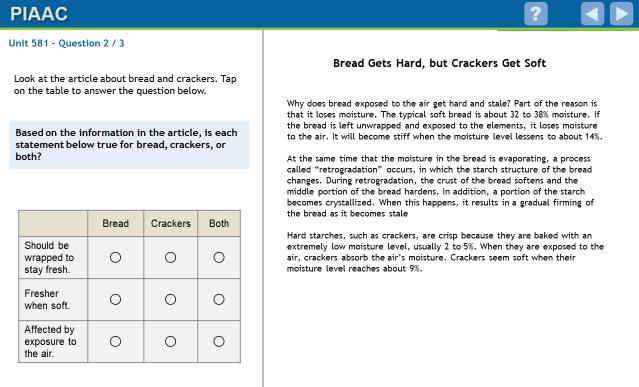 Figure 2.1 Example literacy item: “Bread and Crackers”